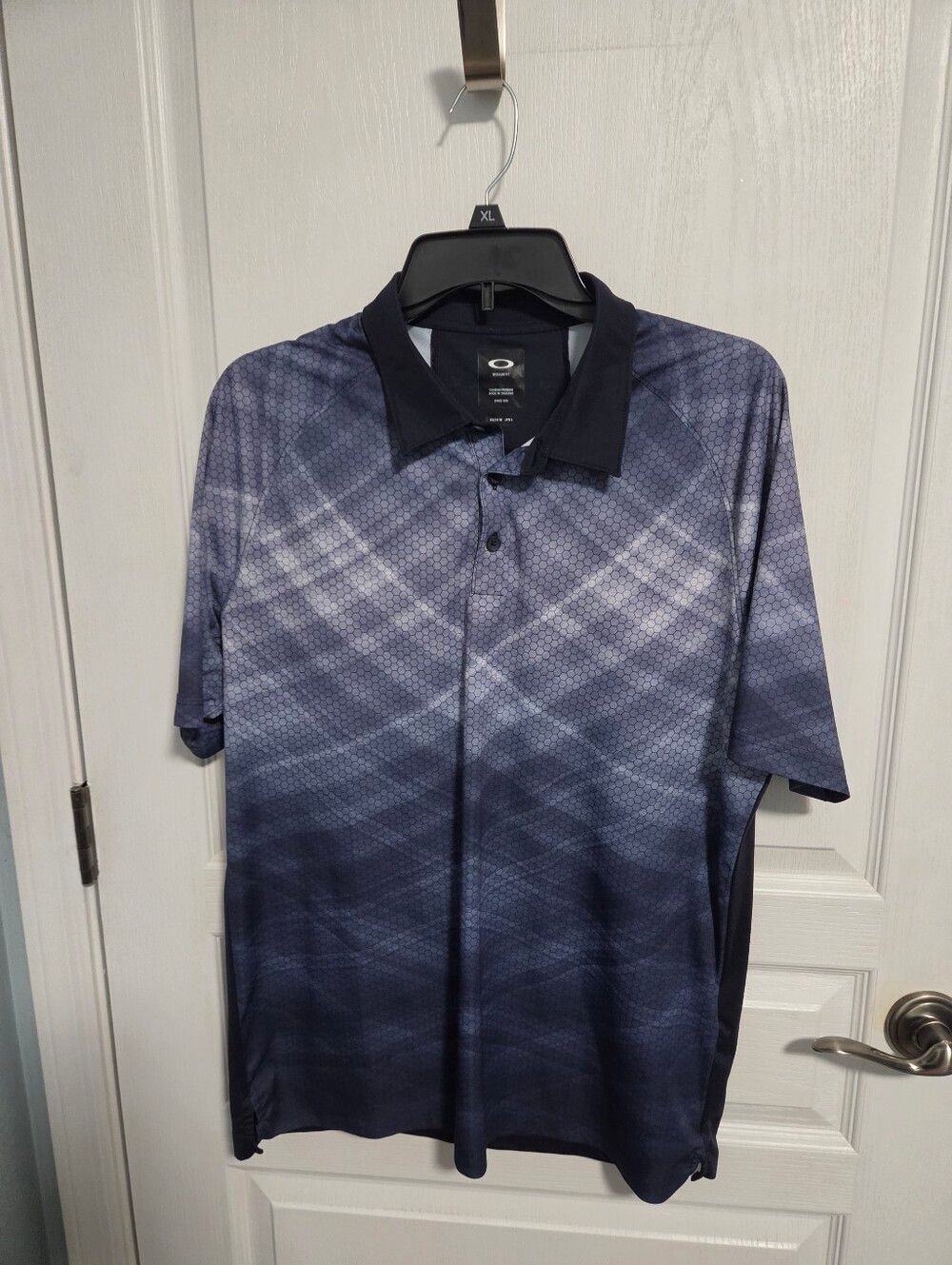 Oakley Off The Grid Polo Shirt Geometric   Performance Golf Wicking Mens Medium